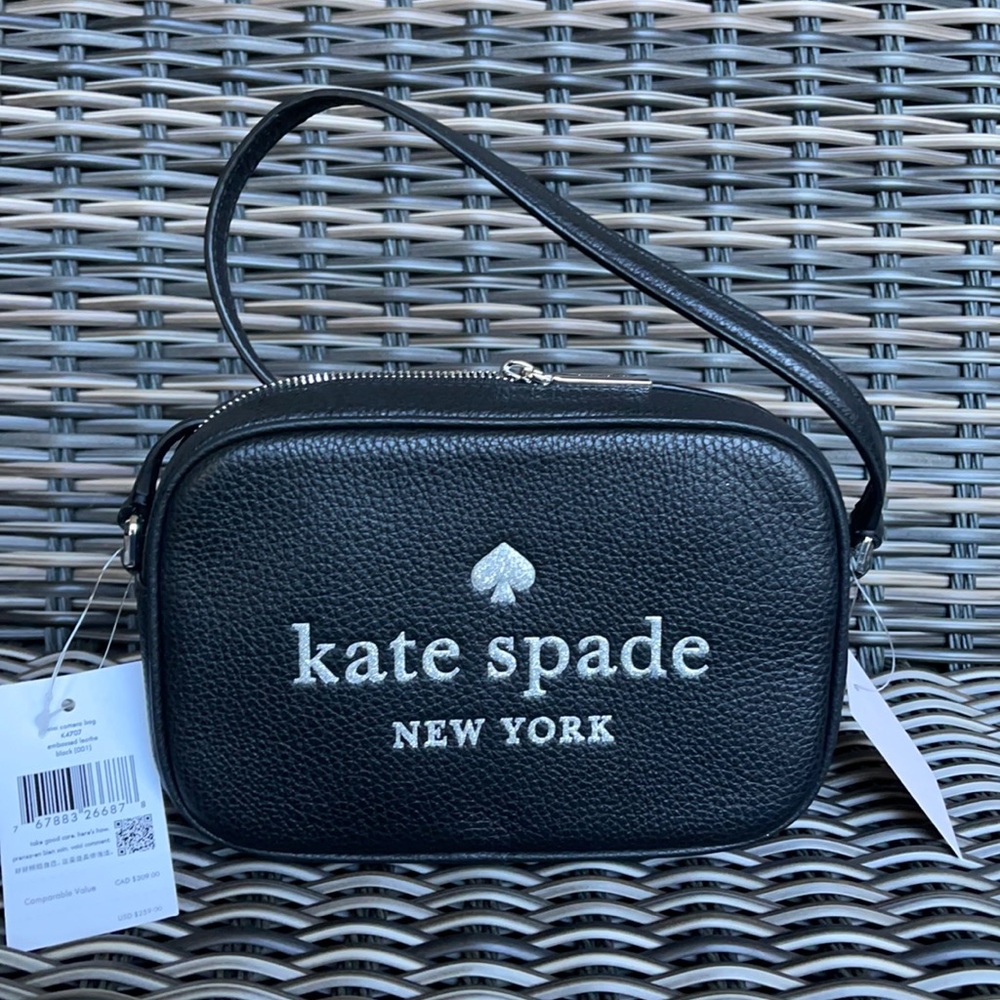 Kate Spade glitter on mini camera bag